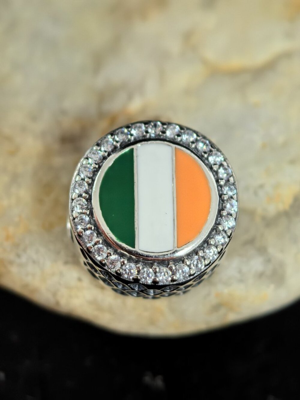 Pandora Ireland Flag Bead Flag of Ireland Travel Charm, S925 Silver Jewelry